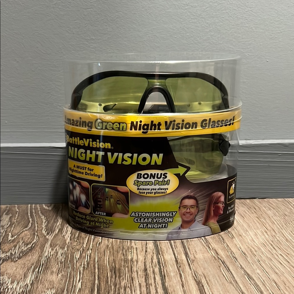 Battlevision Night Vision Glasses for Driving by BulbHead.  097298080364